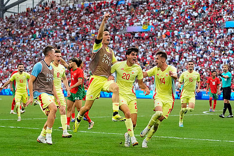 Men's soccer semifinal between Spain & Morocco
